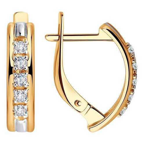 Серьги SOKOLOV из золота со Swarovski Zirconia 81020426 в Орби