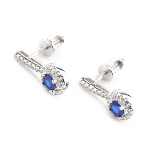 Серьги женские YOUKON VE 30144BL серебристые в Орби
