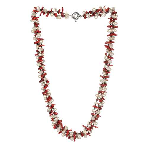 Бусы женские My-bijou 303-982 белые/красные в Орби