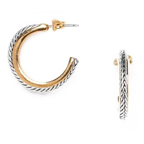 Серьги женские ORI TAO OT-12-29285 серебристые/золотистые в Орби