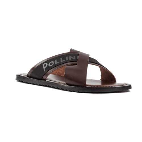 Шлепанцы мужские Pollini SB28021GOAUK0301 коричневые 45 RU в Орби