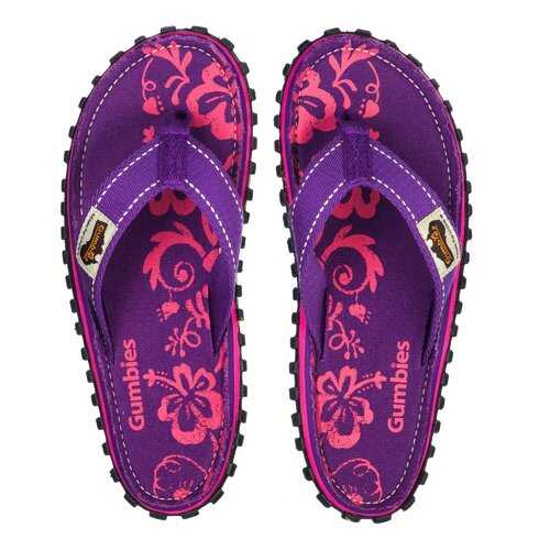 Шлепанцы женские Gumbies Islander Canvas Purple Hibiscus 2020 (36) в Орби