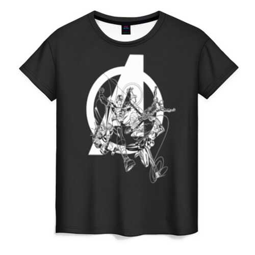 Футболка женская ВсеМайки Avengers comics черная 4XL в Орби